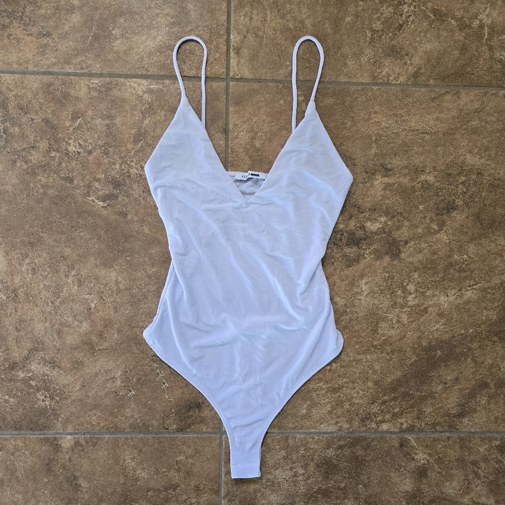 White | FASHION NOVA | Classic Thong Bodysuit